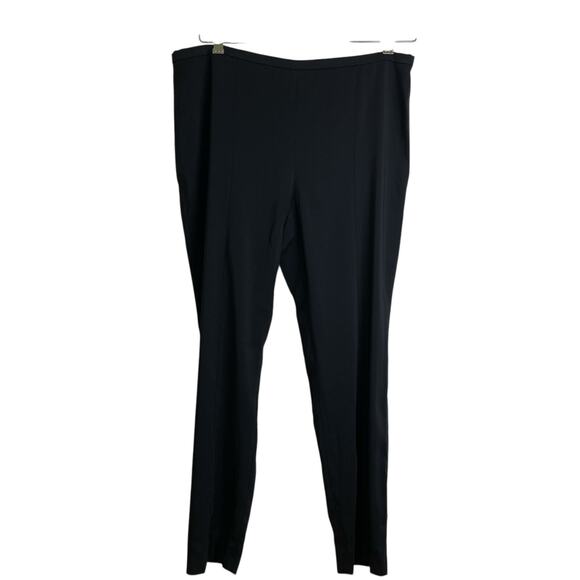 The Row Trousers Size 10 Womens Black Tapered Leg Ankle Split Cuff Career - Picture 1 of 13